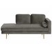 Beliani Chaise longue derecho Terciopelo MIRAMAS Gris Oscuro