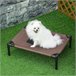 Cama Elevada para Mascotas Acero, Tela Oxford PawHut Marron