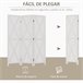 Biombo Madera de Paulonia HOMCOM, hogar - decoración Blanco