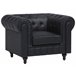 Beliani Conjunto de sofás CHESTERFIELD Negro