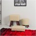 Taburete tapizado Beige