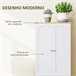 Alacena de Cocina Melamina de Madera, MDF HOMCOM, hogar - cocina Blanco