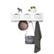 Perchero de pared con 3 Cestas y 4 Ganchos FHK19-W SoBuy Blanco