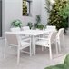 Set de jardín ONIX con mesa rectangular y 6 sillas Blanco