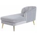 Beliani Chaise longue Terciopelo ALLIER Gris Claro