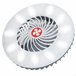Aktive lámpara LED portátil recargable con ventilador y cargador USB Blanco