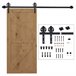 Kit de Accesorios para Puerta Corredera Acero al Carbono HOMCOM 200 Negro