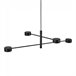 Lámpara de techo LED Clyde (4x4W) Metal Nórdico Negro