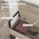 Banco Zapatero Melamina de Madera, Acero HOMCOM Marron