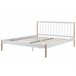 Beliani Cama con somier Metal MAURS 187x209 Blanco