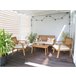 Beliani Conjunto de jardín Madera de acacia ARENELLA Beige
