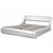 Beliani Cama con somier Piel sintética AVIGNON 205x221 Gris