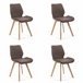 4x silla tapizada SJ.0159 Marron