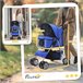 Cochecito para Perro y Gato Acero, Tela Oxford PawHut Azul