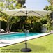 Sombrilla para jardín cuadrada 300x300 cm inclinable Aktive Crema