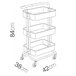 Acomoda Textil – Carrito de Cocina Multiusos de 3 Niveles. 42 Blanco
