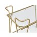Beliani Carrito de cocina NOTI Dorado