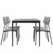 Set de comedor 1 mesa y 4 sillas gris STONE Gris