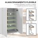 Armario de Zapatos Melamina de Madera, Acrílico HOMCOM Blanco