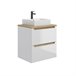 Conjunto de muebles con lavabo individual 2 cajones y columna Livia Conjunto de muebles con lavabo individual 2 cajones y columna Livia Blanco