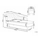 Beliani Chaise longue izquierdo Terciopelo NIMES Verde