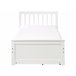 Beliani Cama con cajones Madera de pino OLENDON 99x206 Beliani Cama con cajones Madera de pino OLENDON 99x206 Blanco