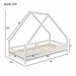 Cama cabaña infantil de madera de pino 206x96 Blanco