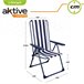 Silla plegable 5 posiciones marinera Aktive Garden Azul