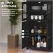 Alacena de Cocina MDF, Vidrio Templado HOMCOM, hogar - cocina Negro
