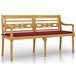 Banco de madera batavia con cojín 150x51 Granate