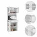 Aparador Alacena de Cocina para Microondas Capienza, con 1 Cajón y Armario de 2 Puertas Blanco