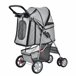 Carrito para mascotas impermeable acero / poliéster Gris