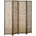 Biombo Madera de Paulownia, Carrizo HOMCOM, hogar - decoración Marron