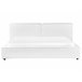 Beliani Cama con somier Bouclé LINARDS 230x242 Blanco