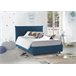Cama plaza y media en tela Azul Marino