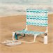 Aktive Silla baja plegable de playa con estructura de acero Azul
