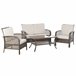 Muebles de Jardín de Ratán Metal, Ratán PE, Poliéster Outsunny Marron