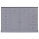 Aparador con 10 cajones madera 113 Gris