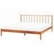 Beliani Cama con somier Madera de pino BARRET 196x209 Marron