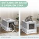 Caja de Arena PP PawHut, mascotas - accesorios para gatos Gris