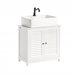 Armario para el Debajo del Lavado 2 Puertas FRG237-W SoBuy 60 Blanco