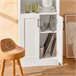 Aparador cocina para Microonda con 2 Puertas FSB47-W SoBuy Blanco
