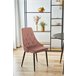 4x Silla tapizada capitoné de terciopelo SJ.054 Rosa