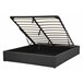 Beliani Cama con somier Poliéster DINAN 147x214 Gris Oscuro