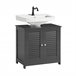 Armario para el Debajo del Lavado 2 Puertas FRG237-W SoBuy 60 Gris