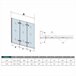 Mampara de Bañera Plegable,3 Hojas,Vidrio Templado 6mm Antical, Alture 140cm,Ancho 2cm Ajustable 