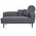 Beliani Chaise longue derecho Bouclé CHEVANNES Gris Oscuro
