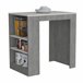 Mesa Auxiliar de cocina Portree en melamina con 2 estantes Mesa Auxiliar de cocina Portree en melamina con 2 estantes Blanco/ Gris