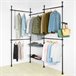 Perchero de Ropa Telescópico Altura Ajustable KLS04-SCH SoBuy Negro