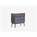 Cómoda 3 cajones NUSSA madera y gris Gris